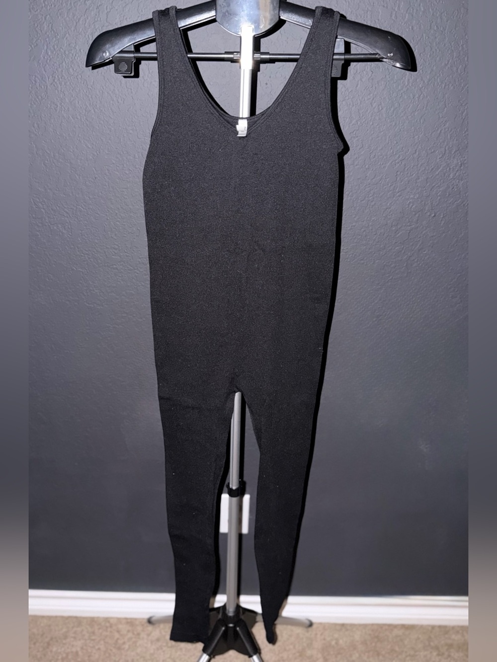 Zenana Outfitters Black Sleeveless Ribbed Jumpsuit